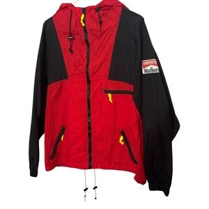 Marlboro Vibrant Red and Black Windbreaker